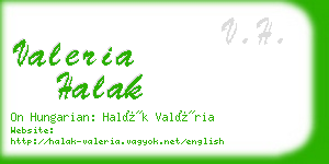 valeria halak business card